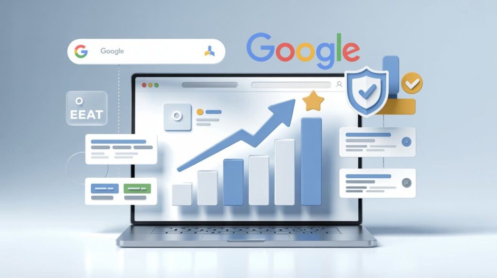 EEAT SEO examples showing trusted content ranking on Google search results