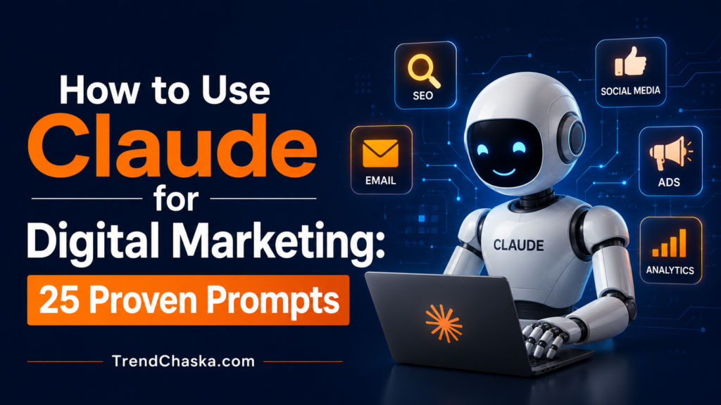How to Use Claude for Digital Marketing 25 Proven Prompts Cover Image TrendChaska