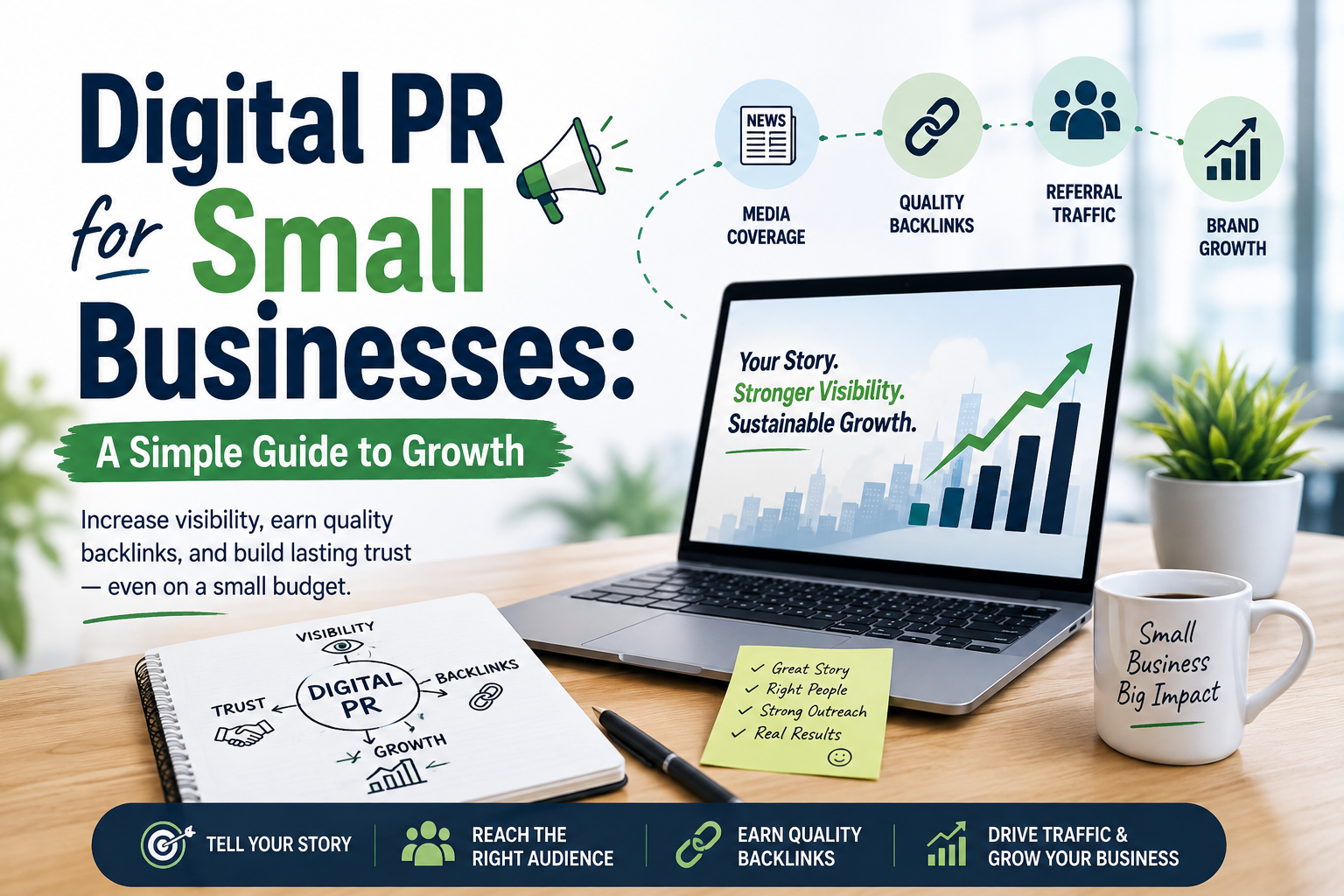 Digital PR for small businesses to increase visibility, earn quality backlinks, and drive growth