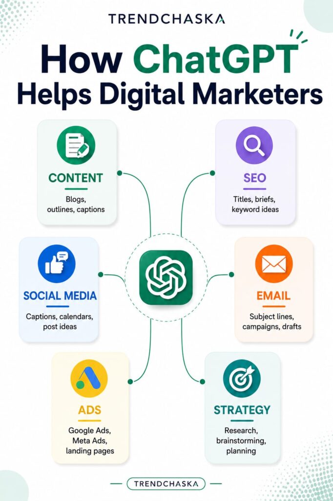 How ChatGPT Helps Digital Marketers How ChatGPT helps digital marketers with content, SEO, social media, email and ads
