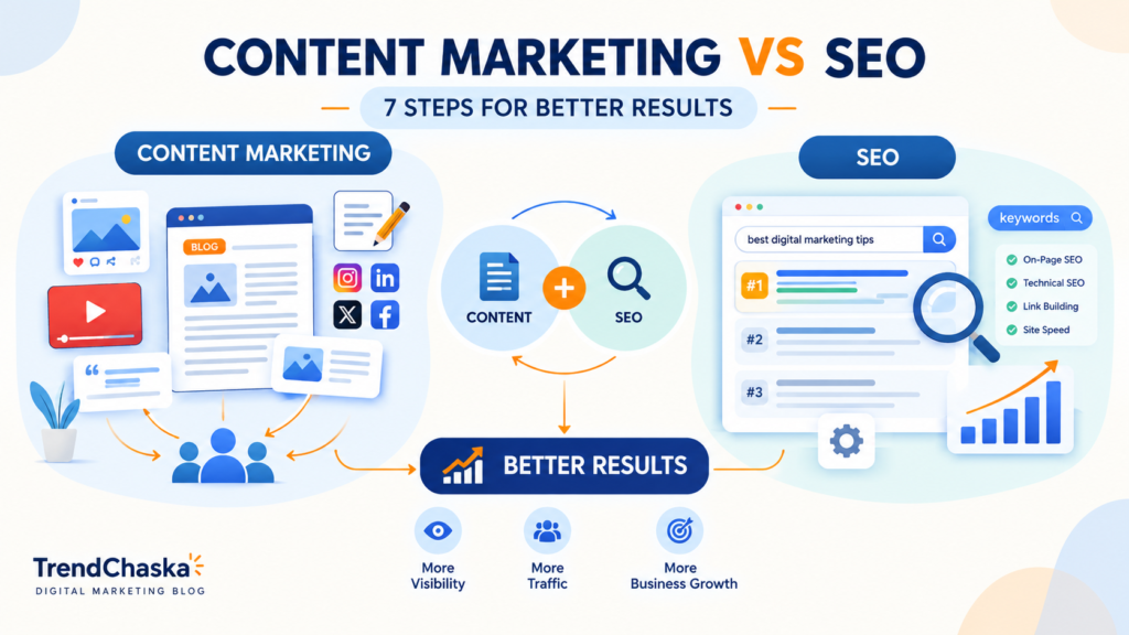 Content Marketing vs SEO: 7 steps for better digital marketing results